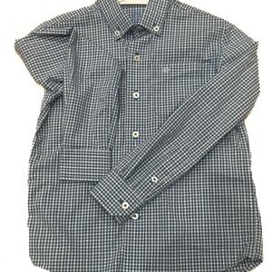 Southern Tide Navy and White Checkered Shirt